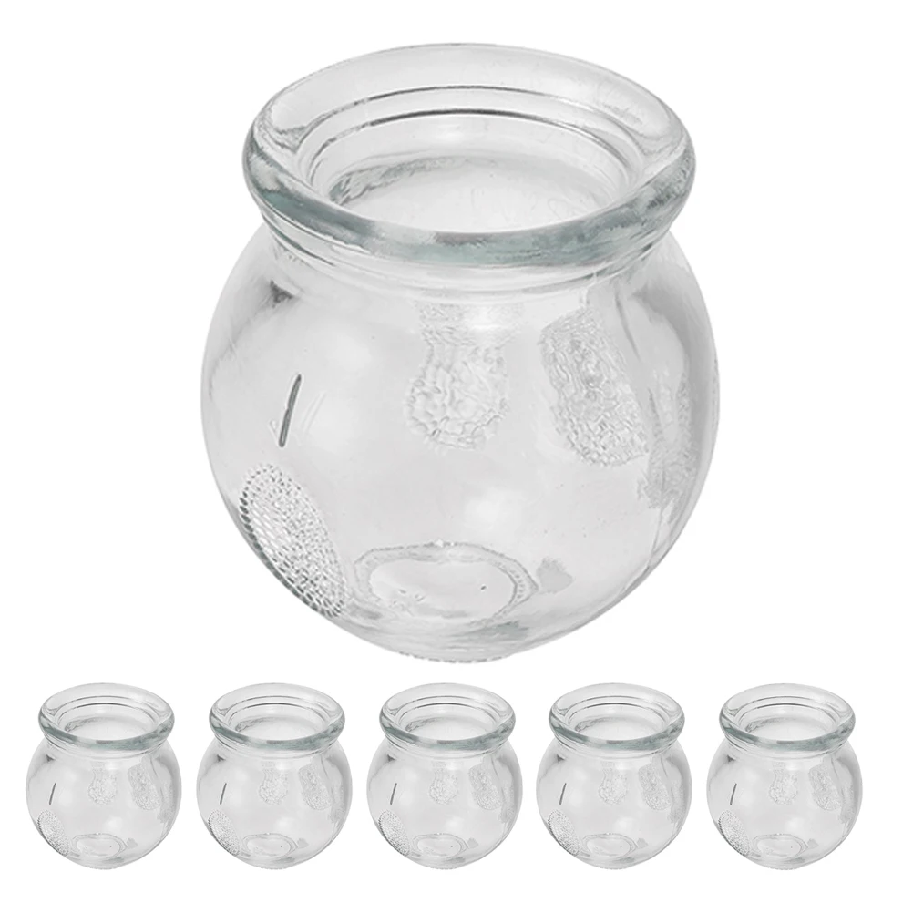 

6Pcs Glass Cupping Set Fire Therapy Home Use Clear Massage Cups Body Muscle Relax Joint Comfort Fire Cupping Set Glass