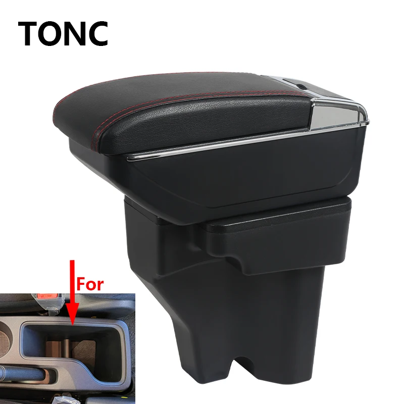 

For Hyundai Venue Car Armrest Box Center Console Storage Box with Cup Holder PU Leather No Drilling Easy Install Auto parts