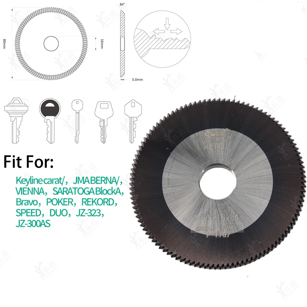 

BLACK HSS-CO ANGLE MILLING CUTTER HJP01 Replacement Cutter for Keyline carat/ JMA BERNA VIENNA/ SARATOGA BlockA/Bravo POKER