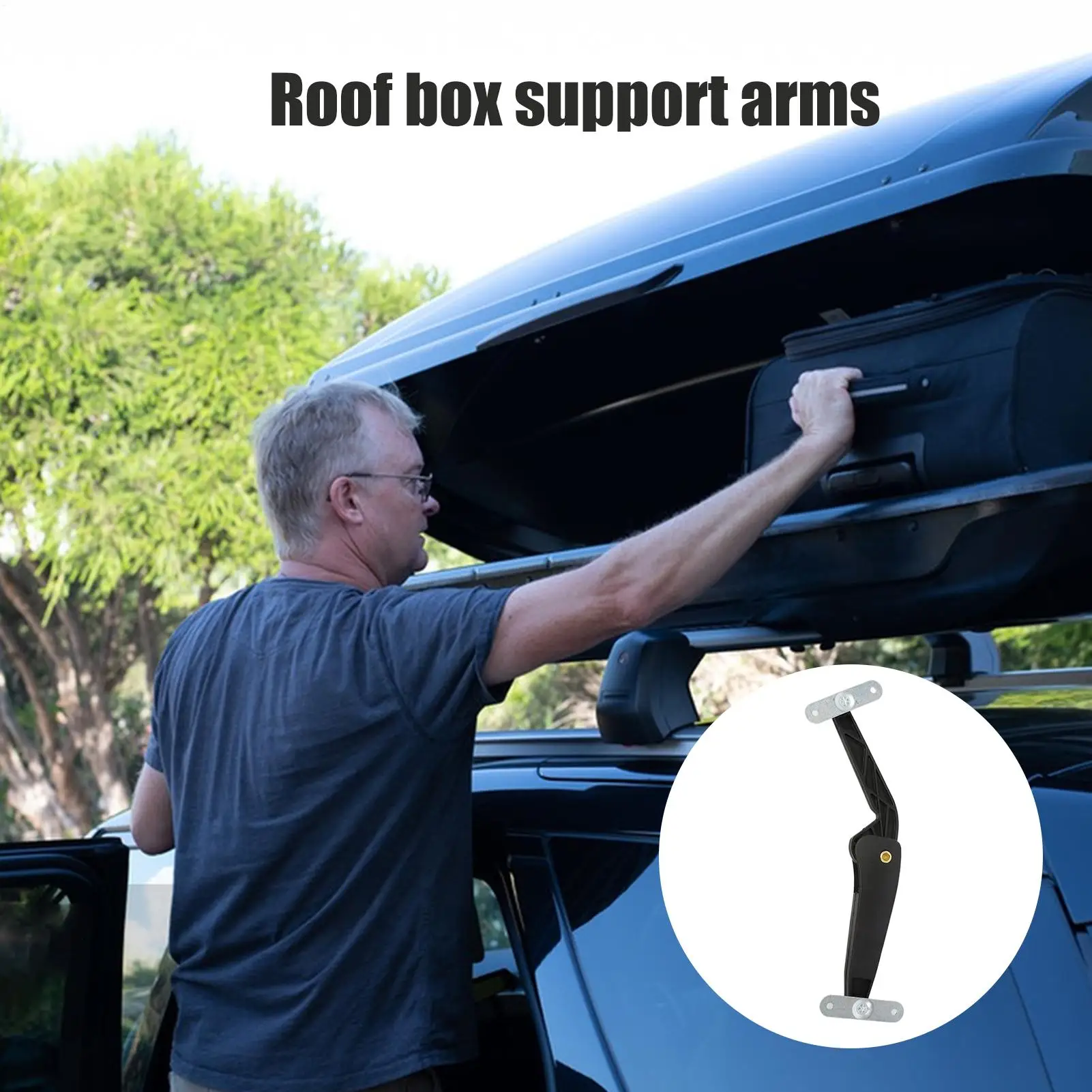 Car Roof Box Lid Shock-proof Support Arm Auto Rooftop Shock Absorb Luggage Holders Carrier Brackets Improved Load Manage Safety