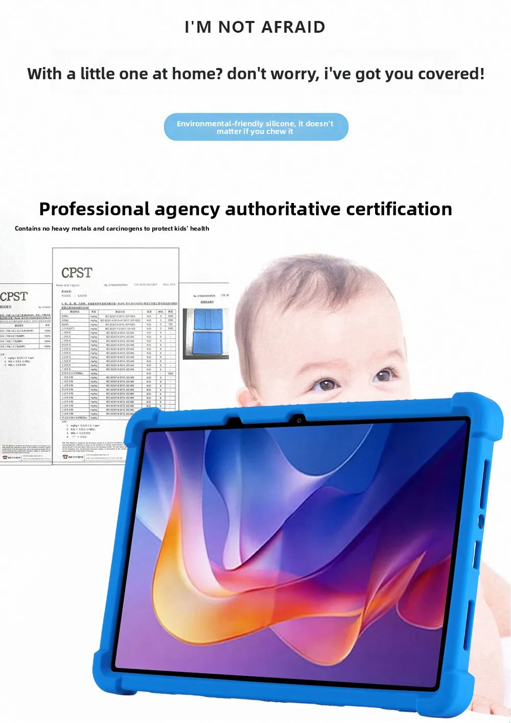 Silikonhülle für Redmi Pad 2 11 Zoll Tablet Stoßfeste Schutzhülle mit Ständer TPU Vollständiger Fallschutz – Detail 4