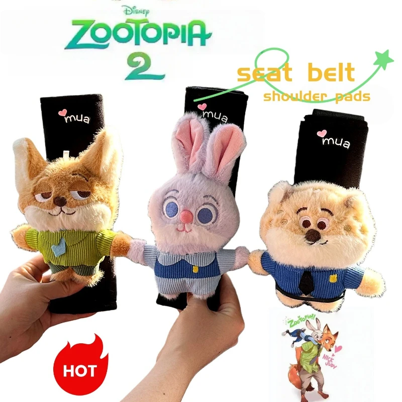 

JZootopia Judy Hopps Car Seat Belt Shoulder Pad Cute Stylish Cartoon Personalized Creative Car Accessory Gift for Friends