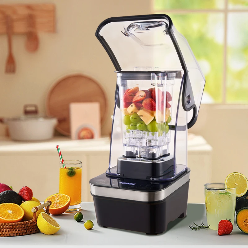 

Мощный многофункциональный электрический коммерческий миксер для смузи и молочных коктейлей высокого качества со звукоизолирующим кожухом