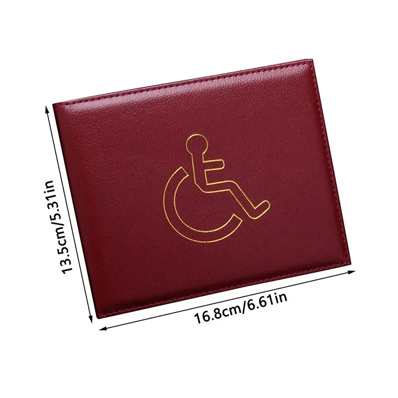 Porte-badge bleu pour handicapés, couverture d'affichage de permis portable, hologramme pratique, housse de protection sûre, manchon de protection des documents