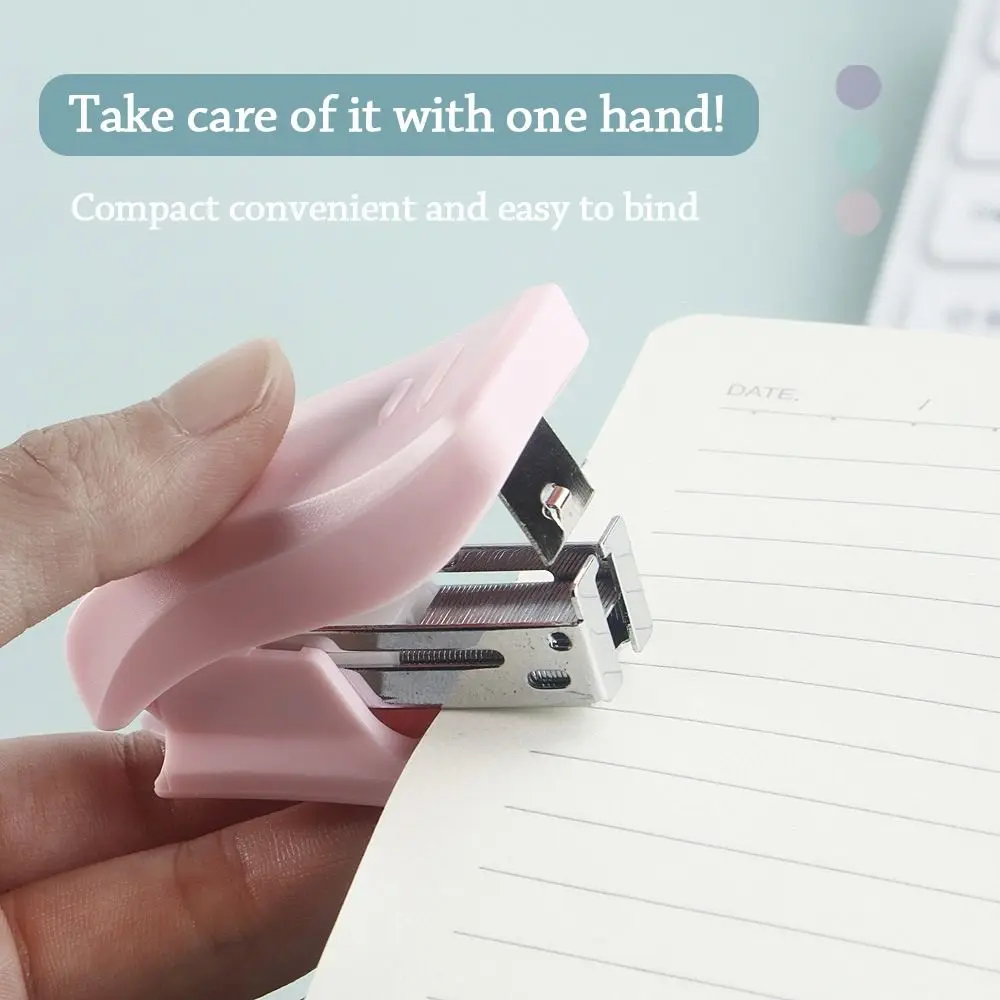 High Quality Fresh Color Mini Stapler Labor Saving 26/6 Staples Stapling Machine Staples Bookbinding Machine School Office