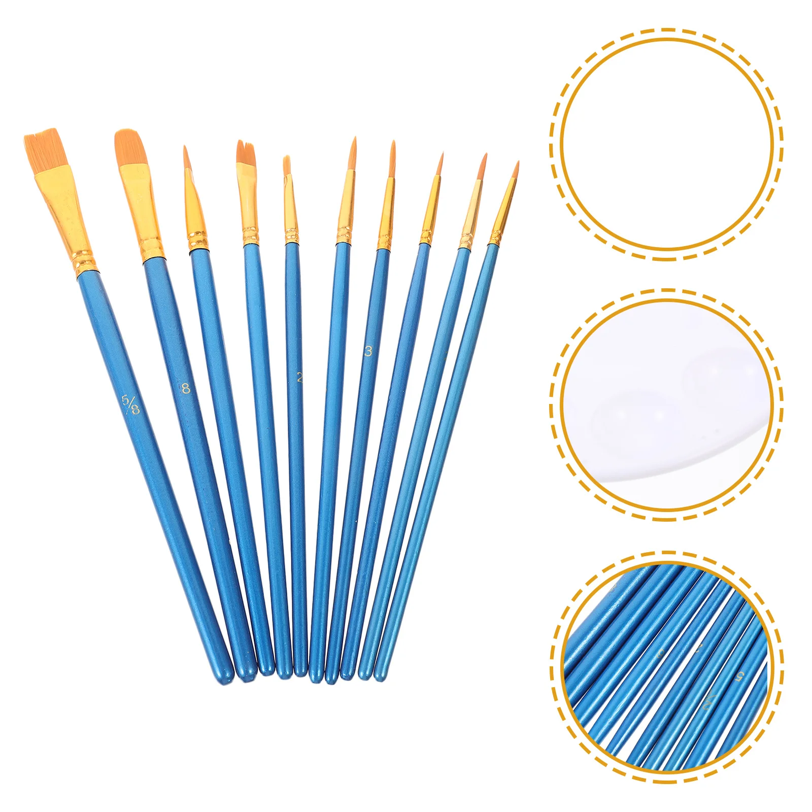 

1 set 1 Set Painting Brush Sets Watercolor Mixers Oil Painting Pallets Pigment Mixing Trays Art Supplies For Acrylic Watercolor