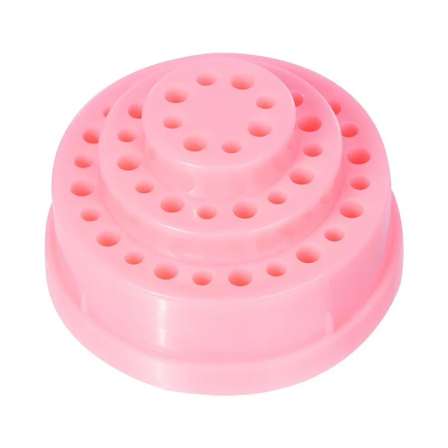 1pc 48 Holes Professional Nail Art Drill Bit Holder Exhibition Stand Displayer Nail Manicure Tool Acrylic Cover Box
