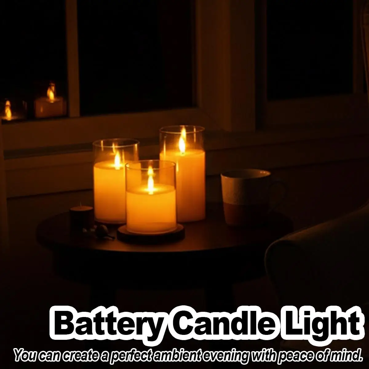 Flameless LED Candles Flickering Tea Lights Battery Operated Wedding Party Decoration Electric Pillar Candle Night Light Remote