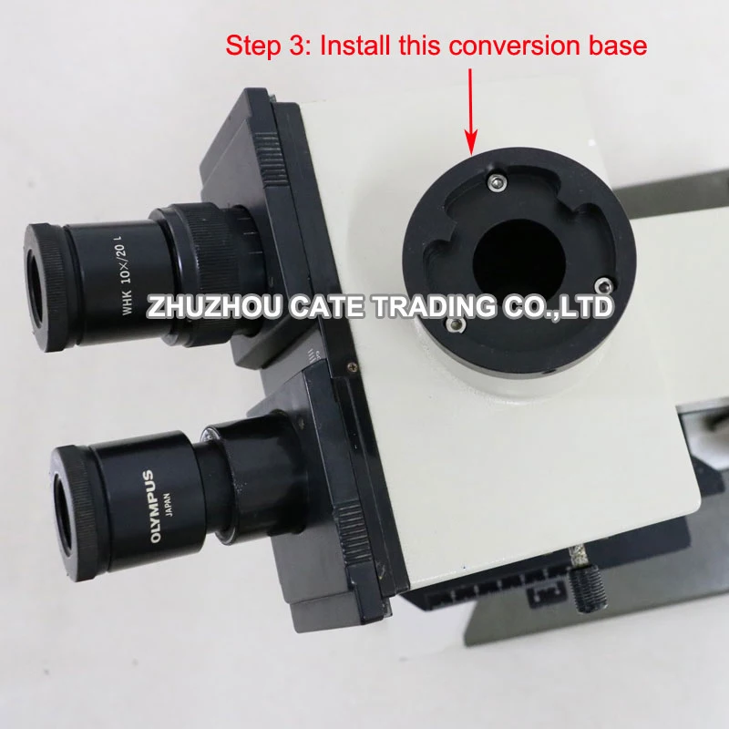 Trinokulares Mikroskop CCD-Adapter BH2 Trinokular-Schnittstellen-Konvertierungsbasis für Olympus Biological Stereo AX BX CX MX CX2 BX2 SZX – Detail 6