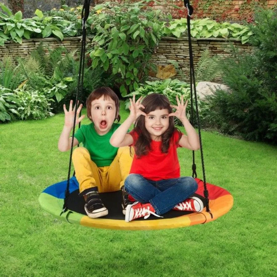 40 Inch Flying Saucer Tree Swing Outdoor Play for
