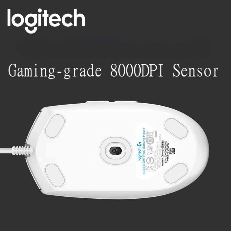 Logitech G102 LIGHTSYNC RGB Gaming Mouse 8000 DPI Delta Zero Sensor 1ms 85g Ringan 6 Tombol FPS/MOBA PC Mac