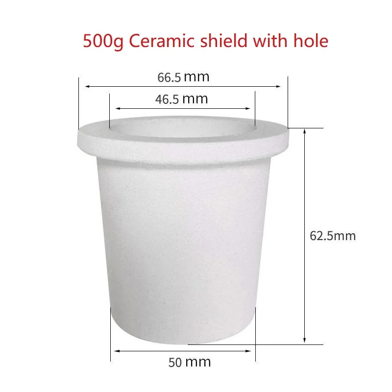 500g Ceramic Quartz Melting Crucible Smelting Cup Used with Induction Furnace for Metal Casting,Jewelry Making Foundry Tools