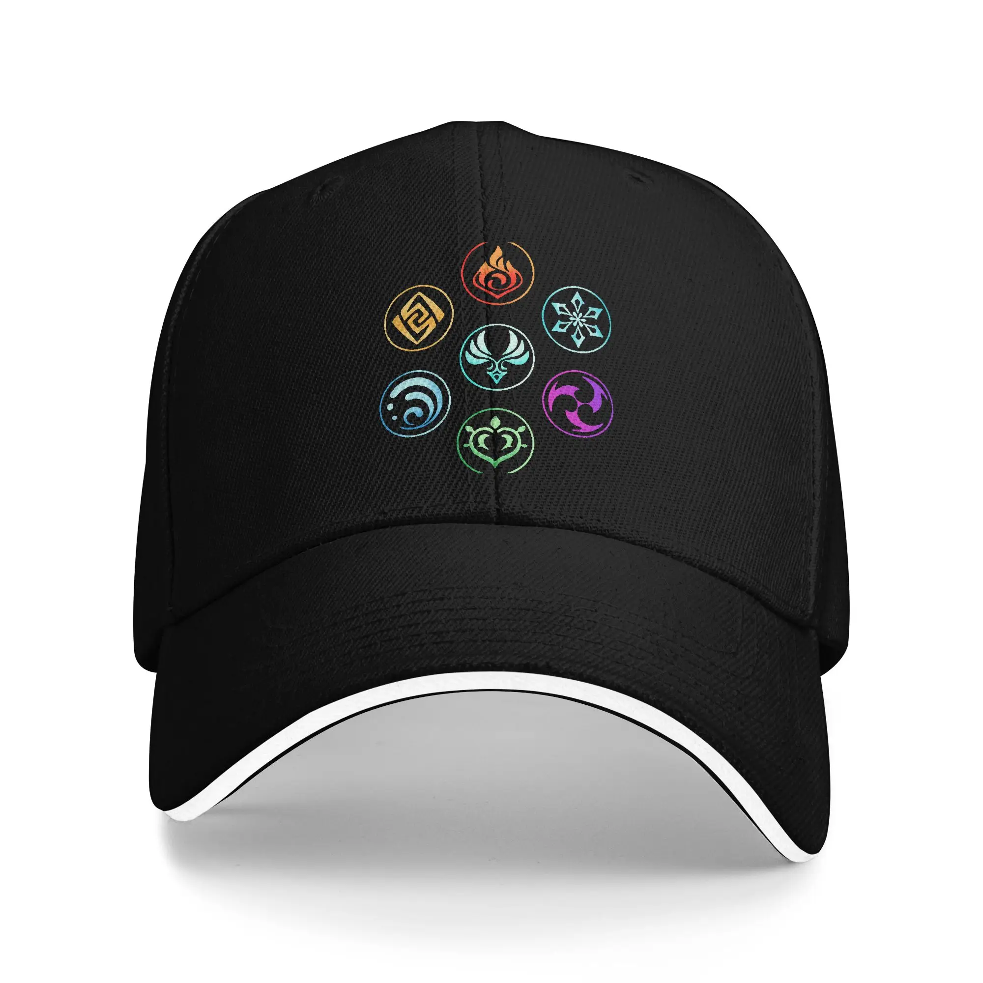 Genshin Impact Anime Elements Set Baseball Cap Fashion  Sandwich Hats Men Women Adjustable Dad Hat Sport