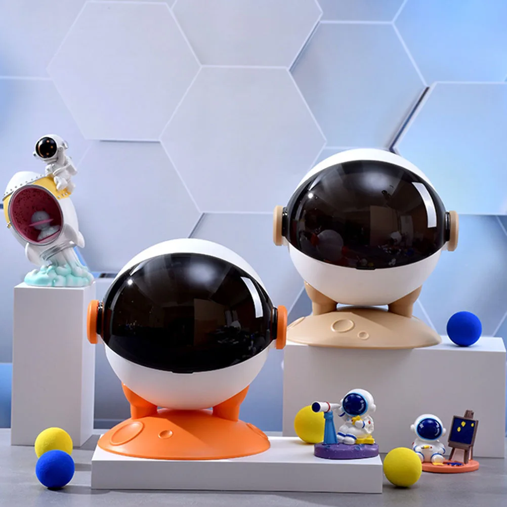 

Desktop Trash Can Mini Small Plastic Waste Bin Lidded Odor Proof For Office Bedroom Bathroom Astronaut Design