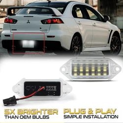 2Pc For Mitsubishi Lancer 03-17 LED Number License Plate Light Lamps EVO Evolution X 07-19 Car Accessories Canbus OEM#MB623967