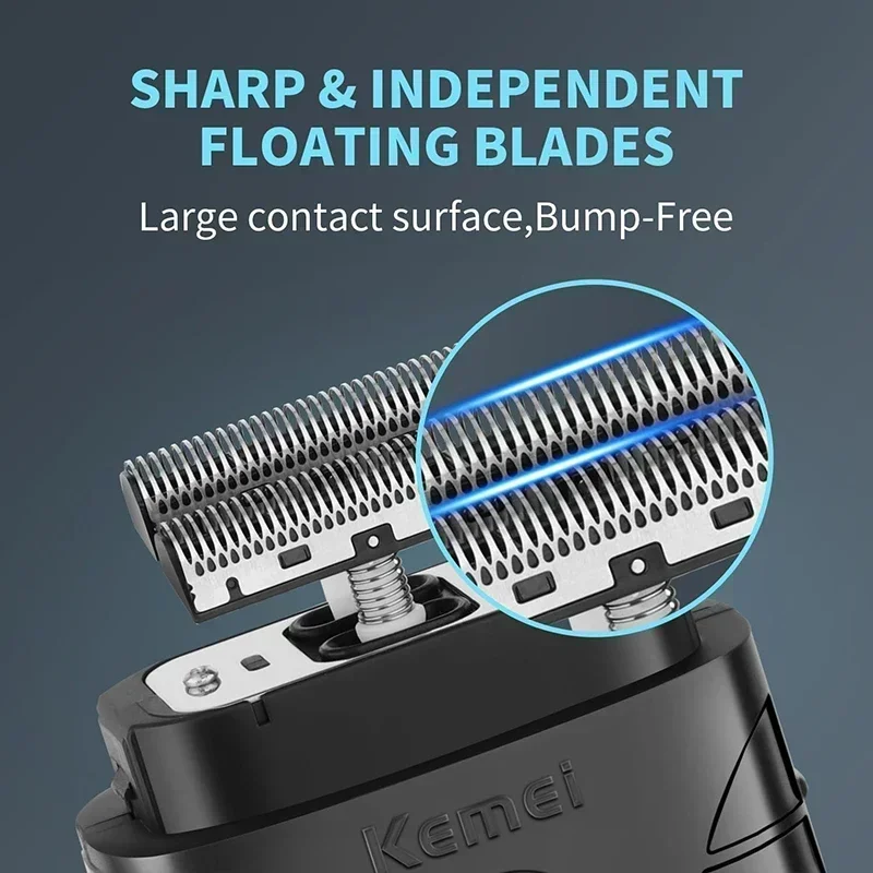 Kemei KM-2293 T95 Hair Clipper Professional Electric Rechargeable Barber Trimmer Cordless Trimmer Type-c Zero Gapped Cutting