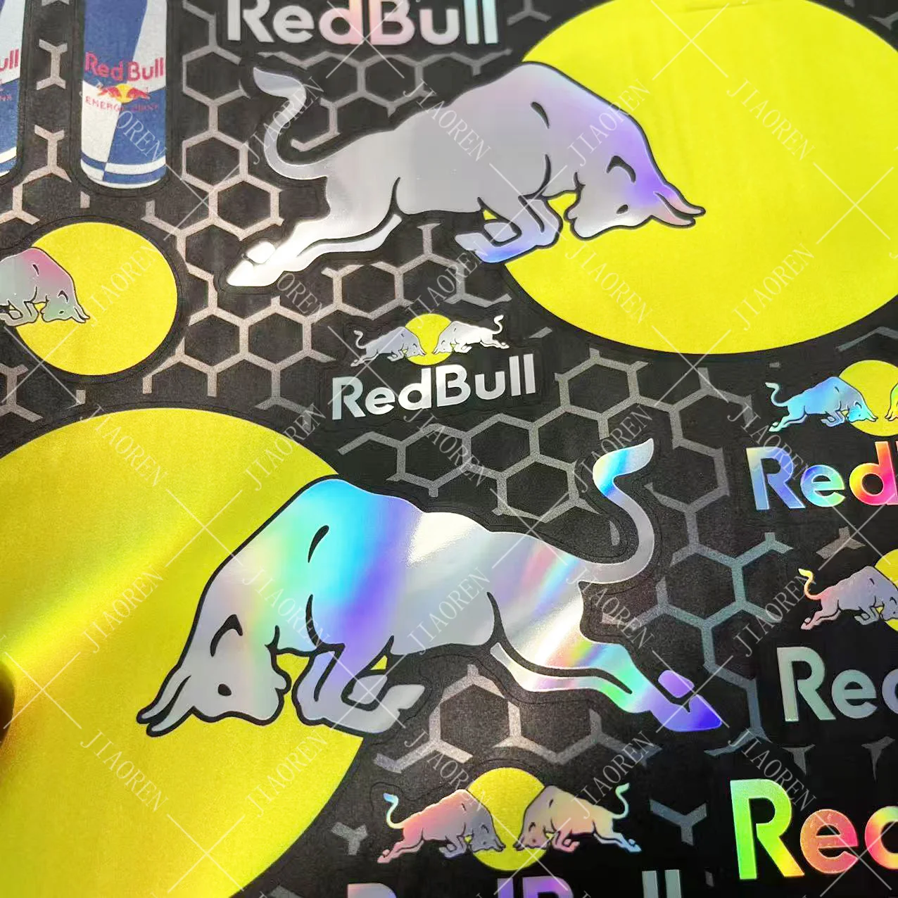 Halloween Laser Red Bull Stickers Tank Declas Kit image 3