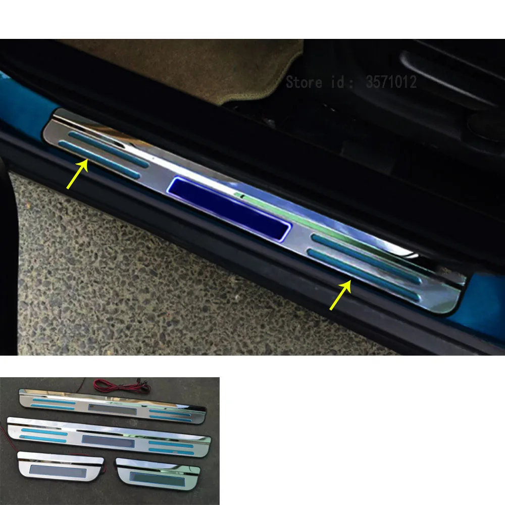 

For Suzuki Vitara 2016 2017 2018 2019 2020 Car Styling Outside LED Light Threshold Article Stainless Steel Lamp Door Plate Panel