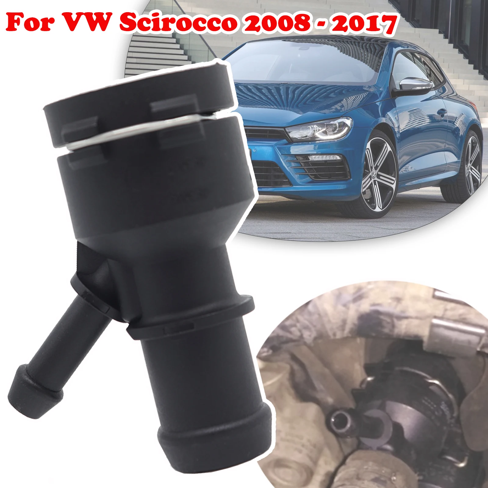 

For VW Scirocco 2008 2009 - 2017 Car Heat Exchange Coolant Flange Pipe Connector 1K0122291C Heat Coolant Hose Coupling Flange