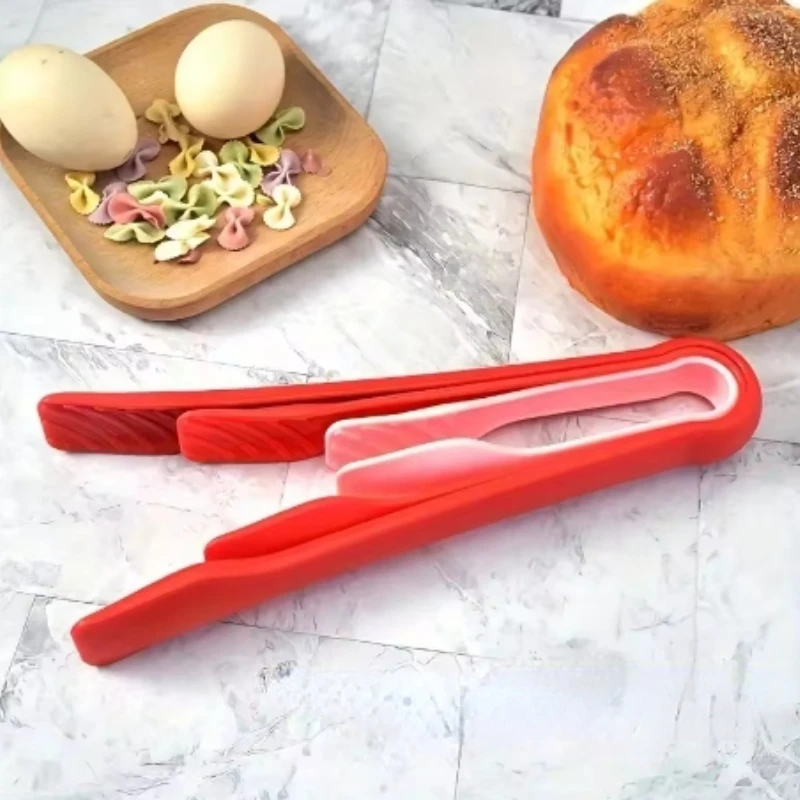 3PCS/Set Penjepit Makanan Plastik Serbaguna Anti Selip untuk Daging, Sayuran, Salad, Penggorengan, Alat Barbekyu, Penjepit Roti dan Dessert