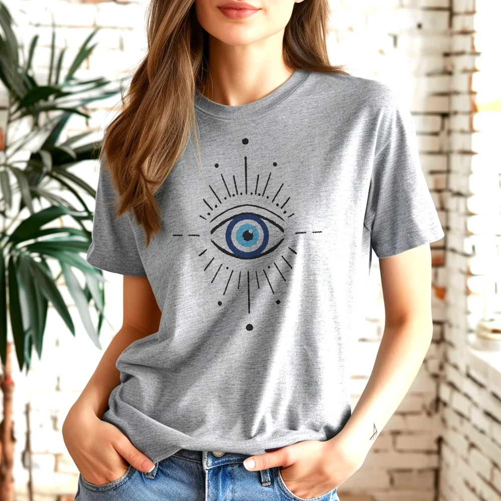 Devil Eye top women Y2K streetwear t shirt female streetwear harajuku 2000s clothing