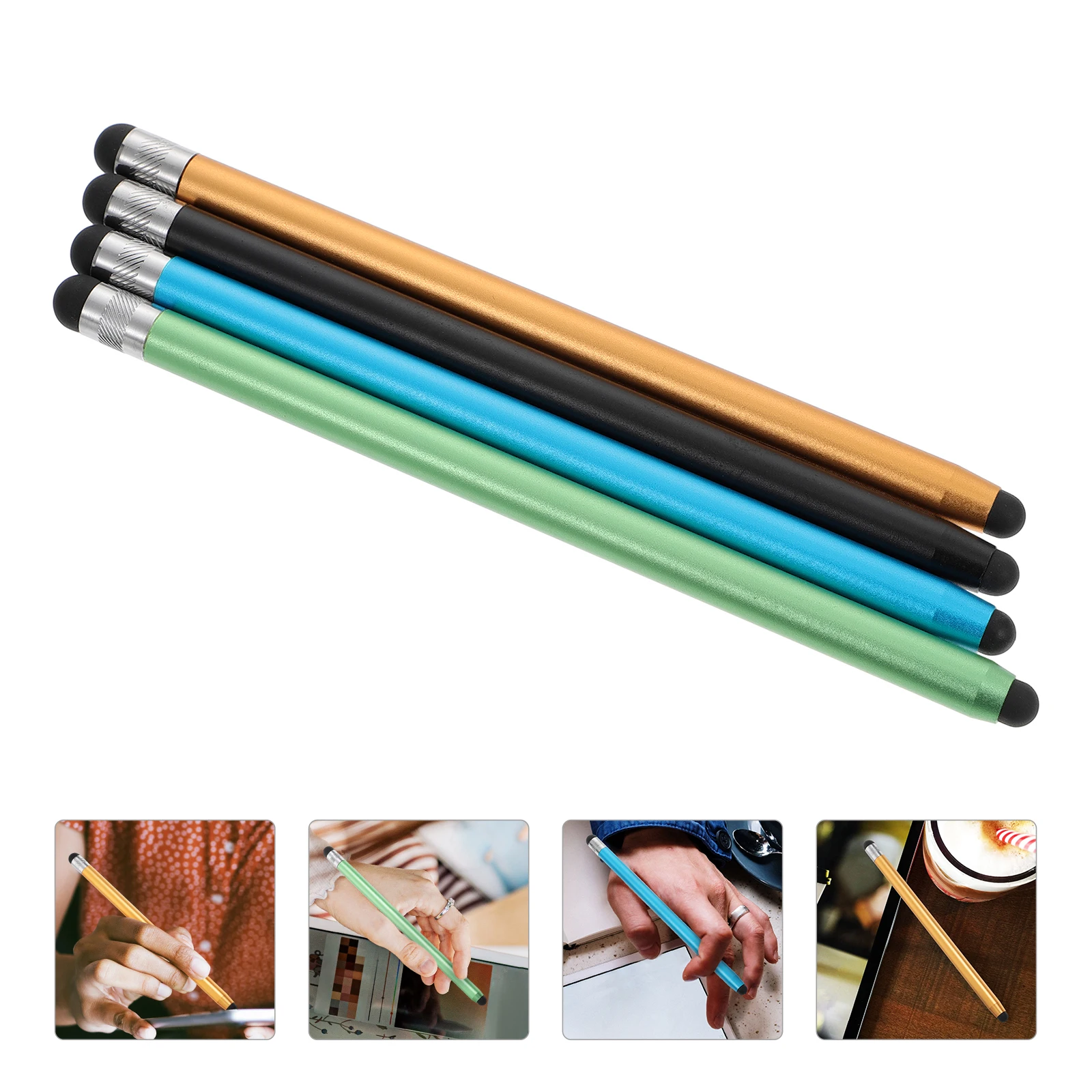 

4 Pcs Screen Stylus Pen Metal Aluminum Drawing Writing Tablet Writing Pen Tool for Phone Tablet Capacitive Screen