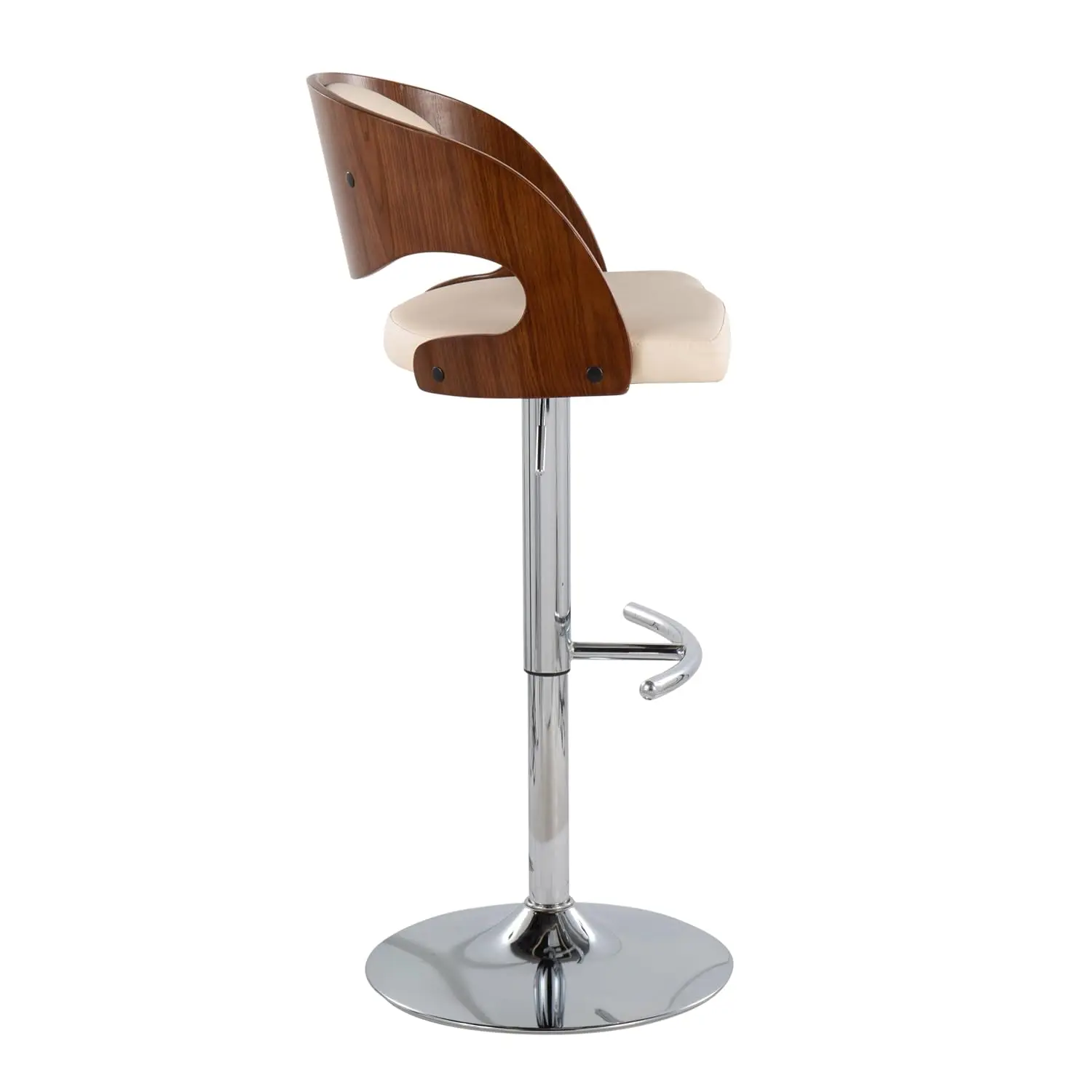 Adjustable Swivel Bar Stools Set of 3, Chrome Metal Counter Height Barstools for Kitchen Island, Customized - view 4
