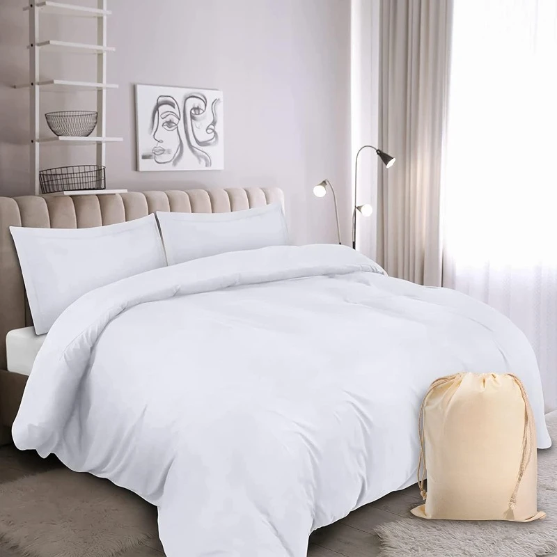 

Duvet Cover 3 pc Set with Hidden Zipper & Corner Ties, Sateen Weave, 800 TC Egyptian Cotton,1 Comforter Cover & 2 Pillow case