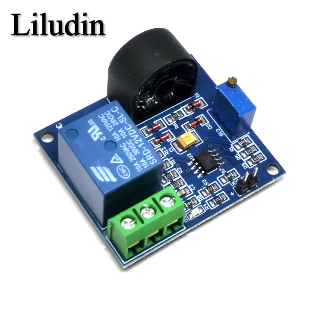 AC Current Detection Sensor Module 5V 12V 24V Relay Protection Module 5A Over-Current Overcurrent Protection Switch Output