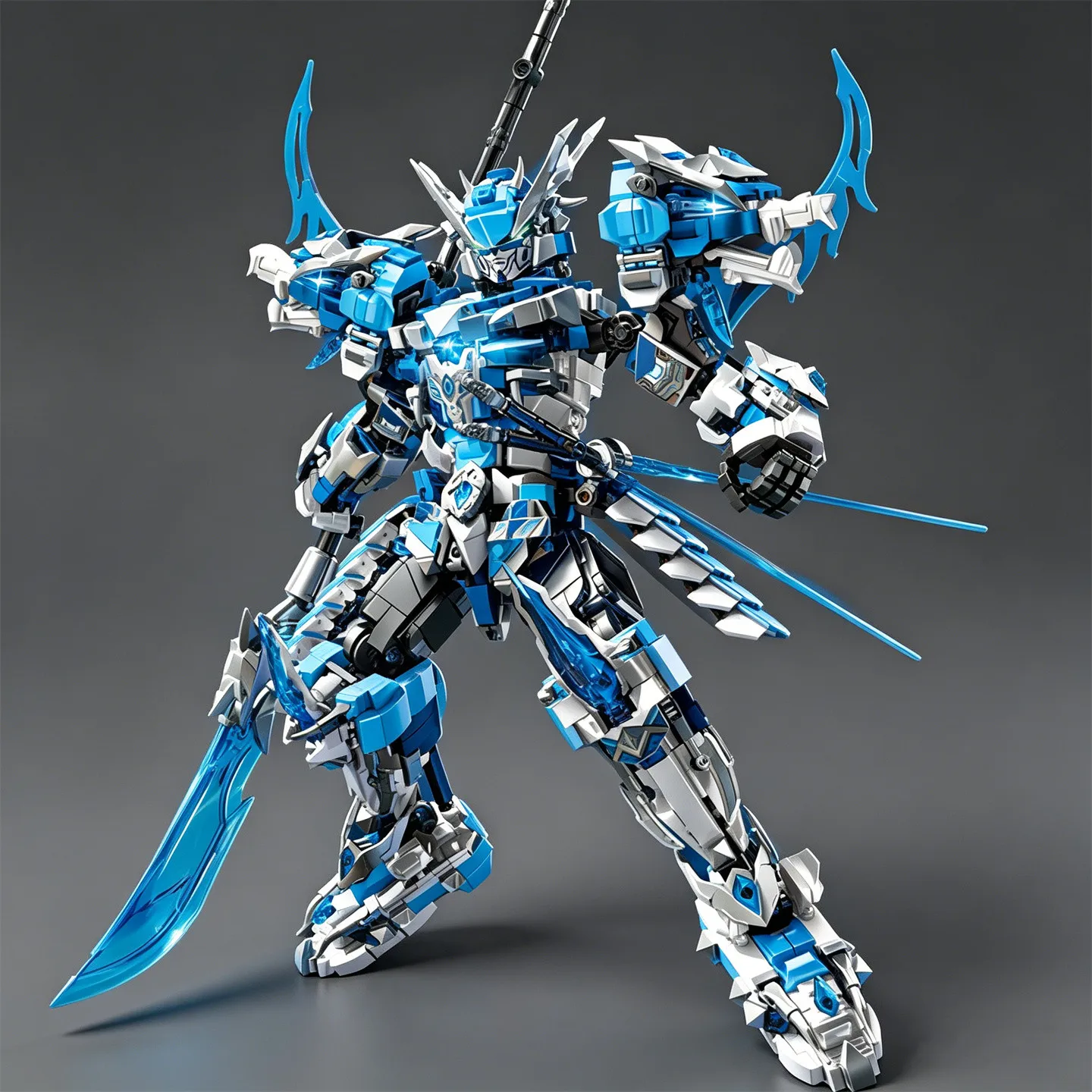 

MOC Frozen Guan Yu Mecha White Tiger Robot Building Blocks—Advanced Model Toy, Gift , Classic Chinese Mythology Figurine