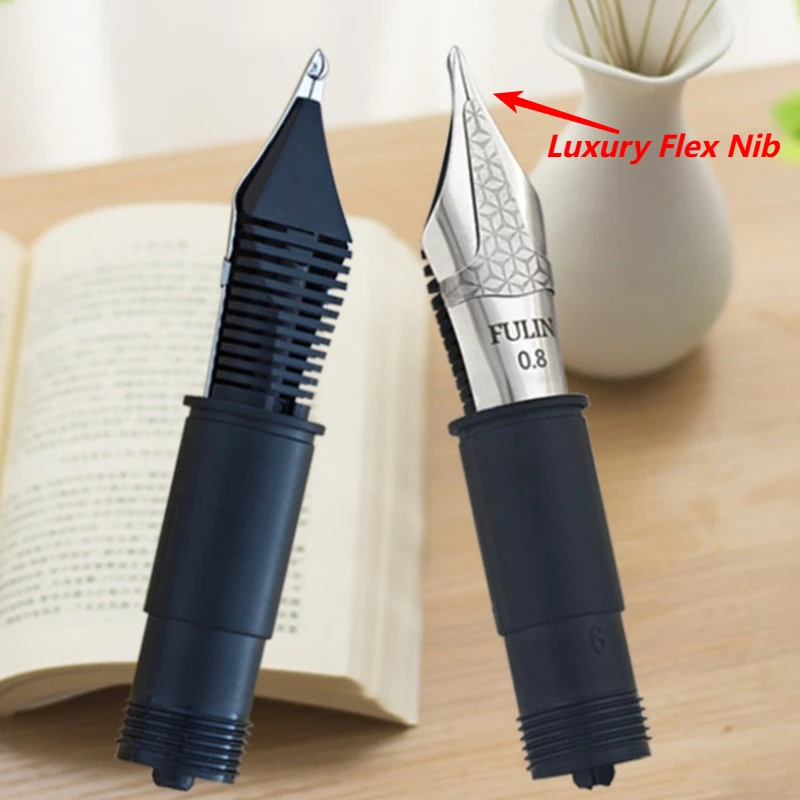 Jinhao Luxury Flex Fountain Pen Nib Red Resin High-quality, High-appearance-value Office Ink Pen for Calligraphy Practice Gift