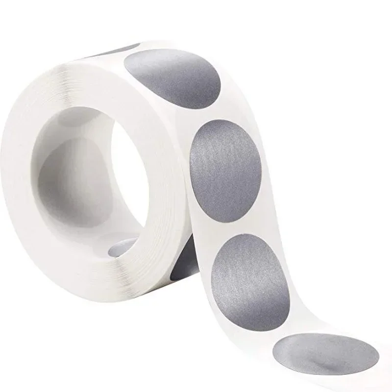300pcs/roll Round Silver Scratch Off Stickers 1 Inch Labels Sticker for Party Activity Favors Stationery