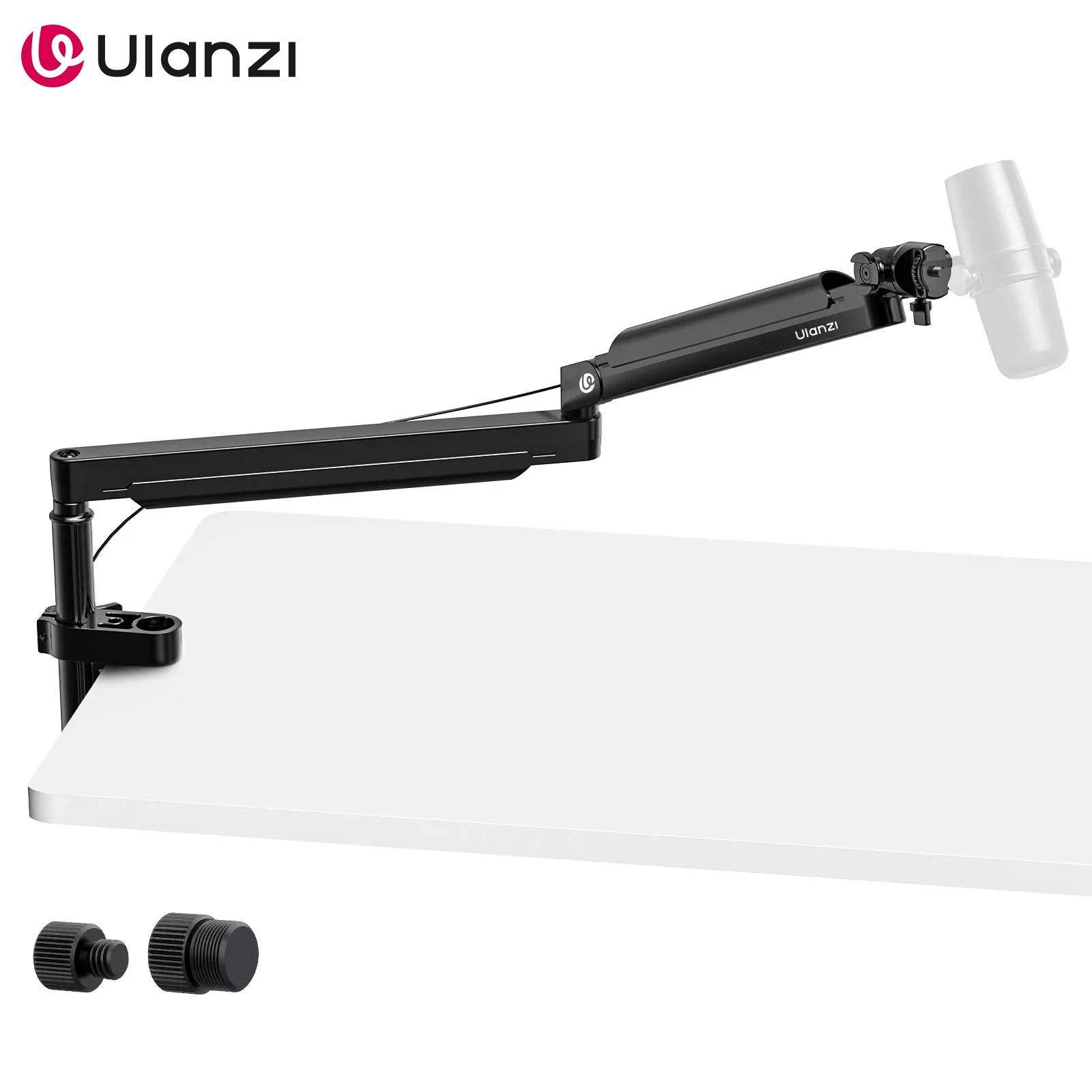 Ulanzi ZJ05 Mic Arm Stand Microphone Phone Support Articulated Boom Professional Desktop Live Recording Adjustable Cantilever