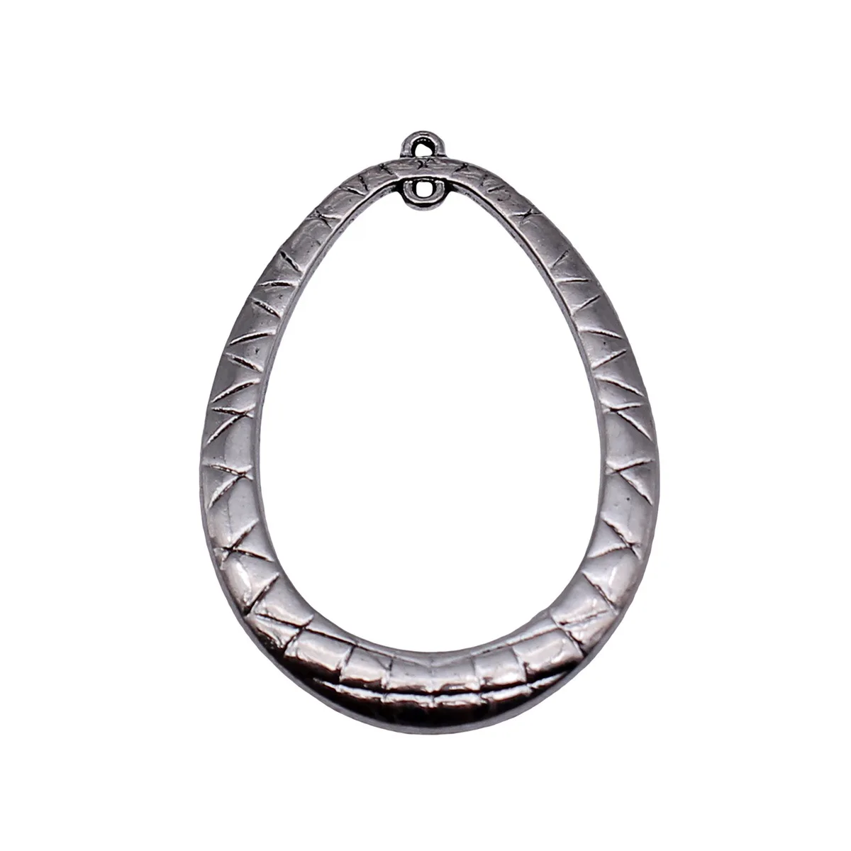 Gun Black Teardrop 5 Loops Hollow Frame Connector Charms Bulk Handmade Dangle Earring Jewelry Supplies