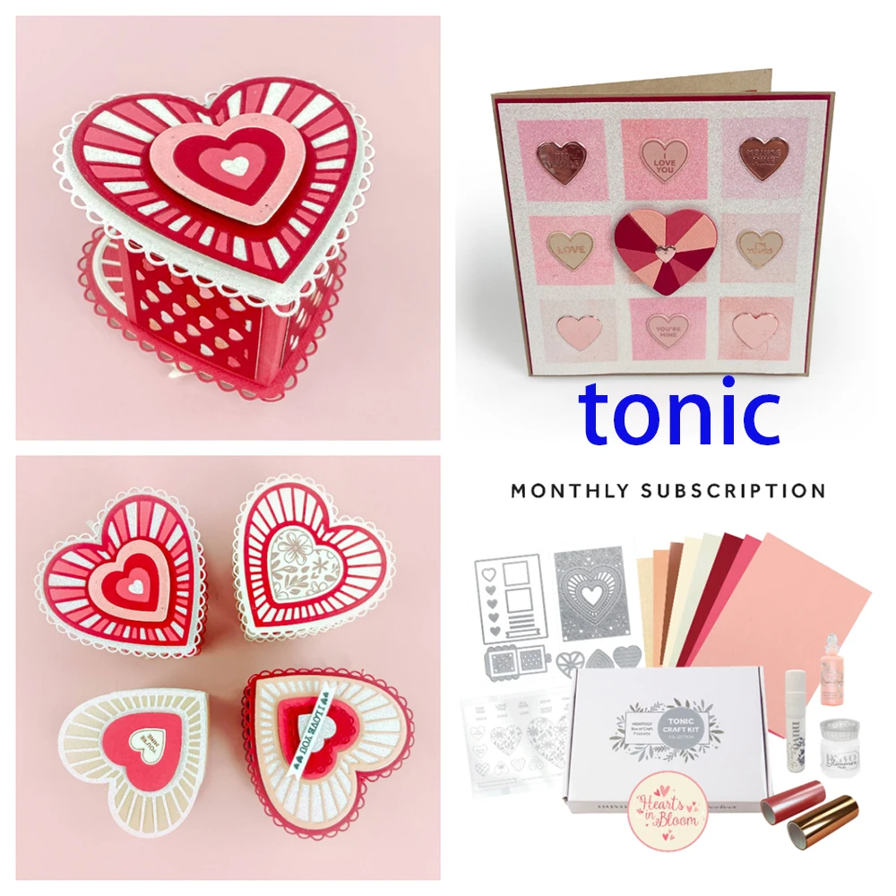 

Valentine's Day Hearts Box Metal Cutting Dies Gift Box Mold Scrapbook Craft Decoration Embossing Template DIY Handmade 2025 New