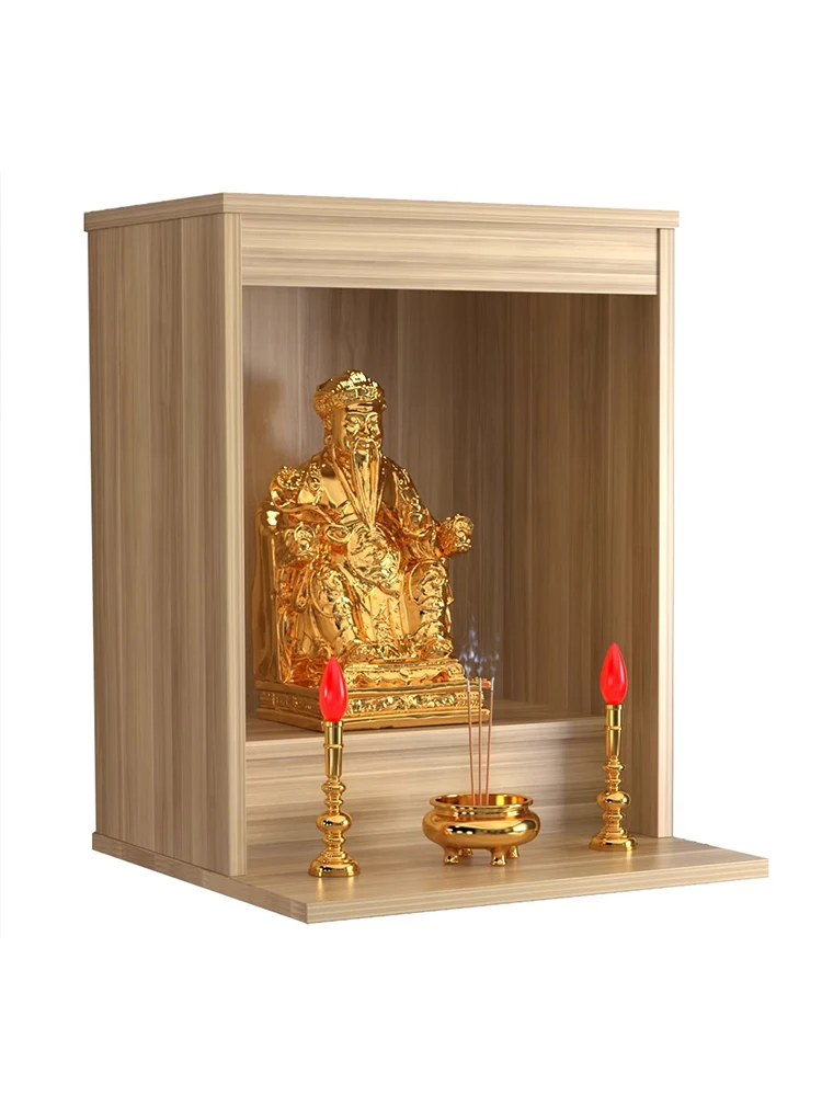 

Chinese minimalist God of Wealth cabinet wall mounted Guanyin altar