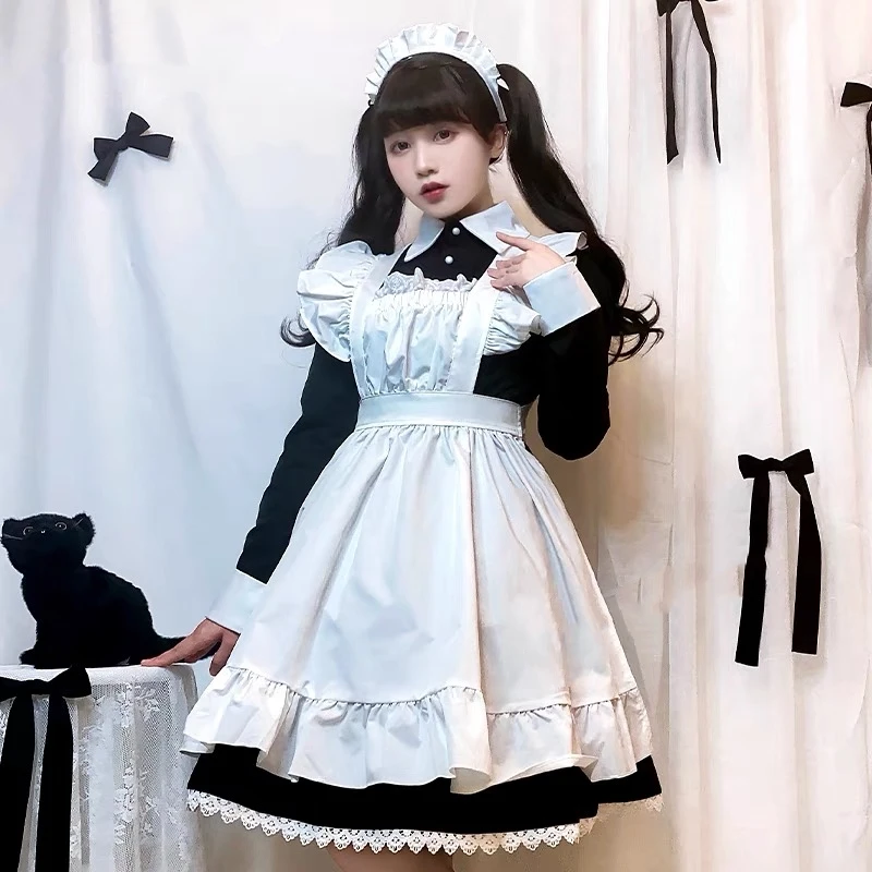 Cute Maid Cos Costume Comfortable and Close-fitting Two-dimensional Game Anime Fresh and Sweet Soft Girl Maid Loli Cos Costume