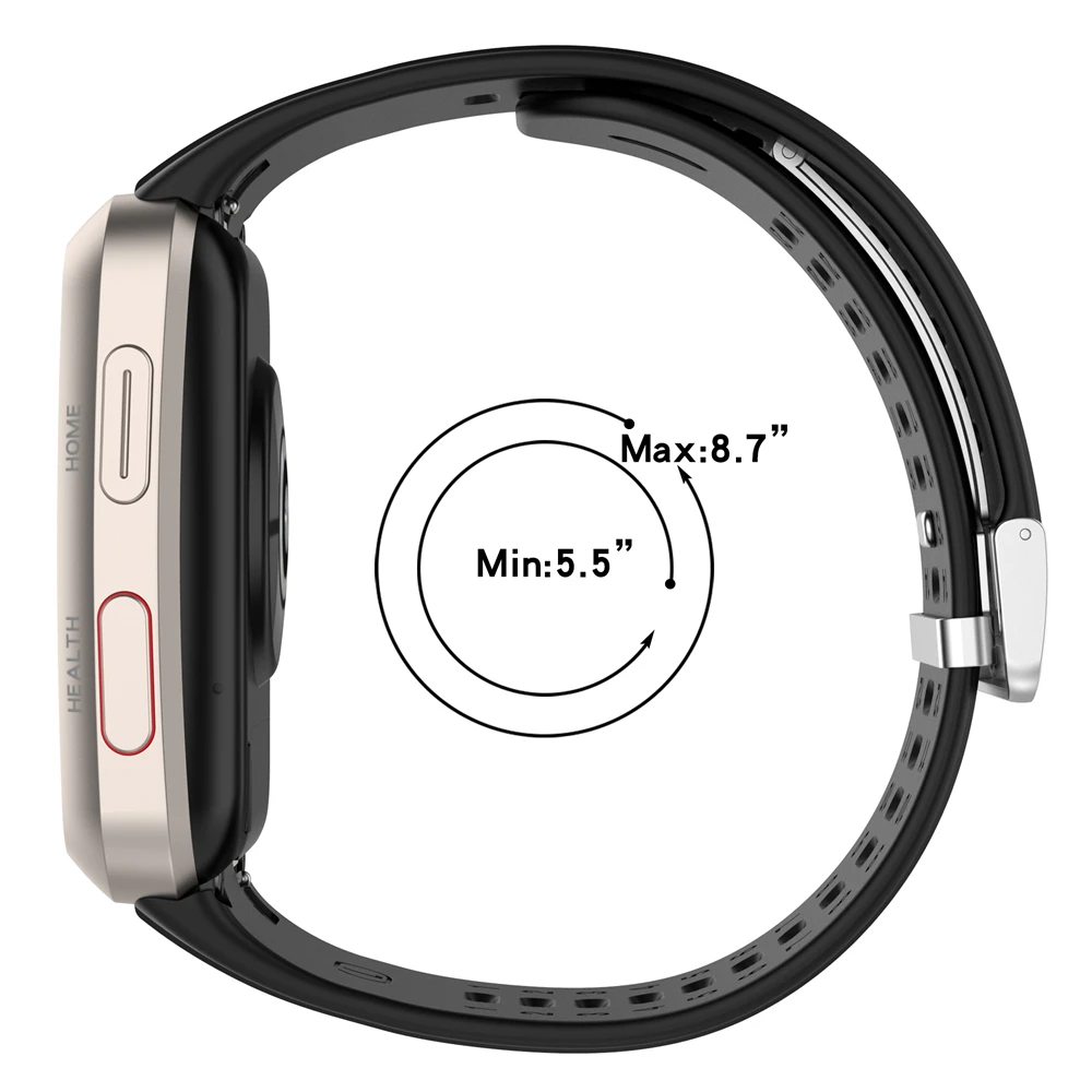 Silicone Watch Band Bracelet For Huawei Watch D watch Strap Soft Steel buckle Wristband Waterproof Belt Replacing the sports wat