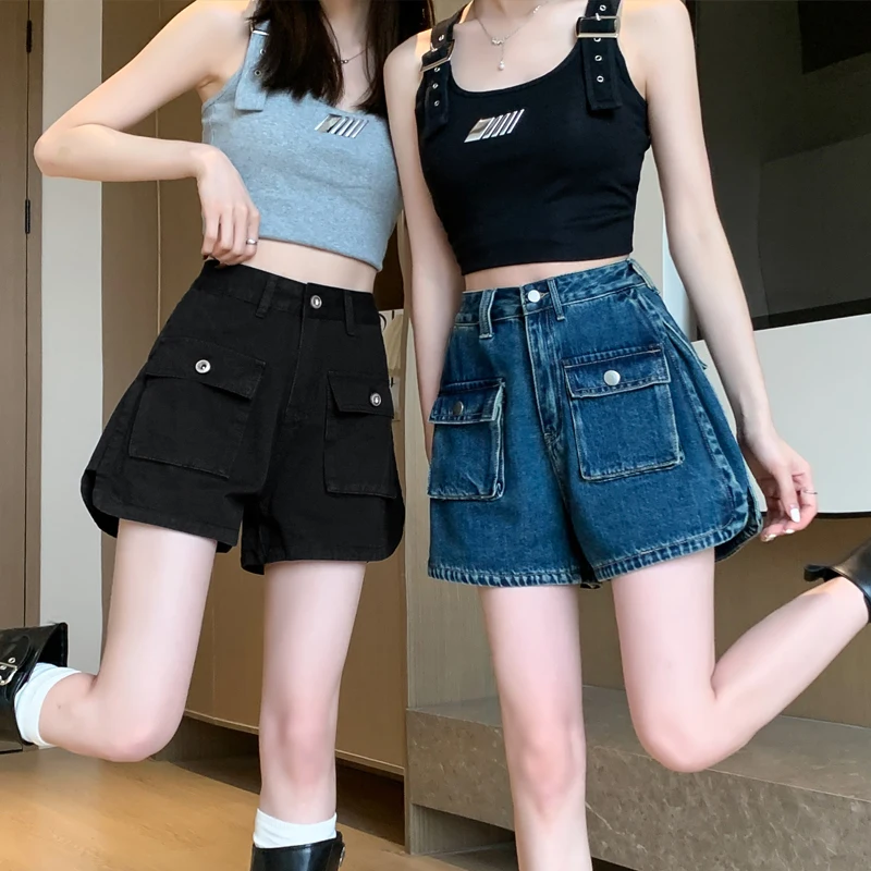 Shorts Female Jeans Women Jeans Shorts Summer Spring New Cargo Workwear Denim Bottoms Fashion Trendy Casual Wear