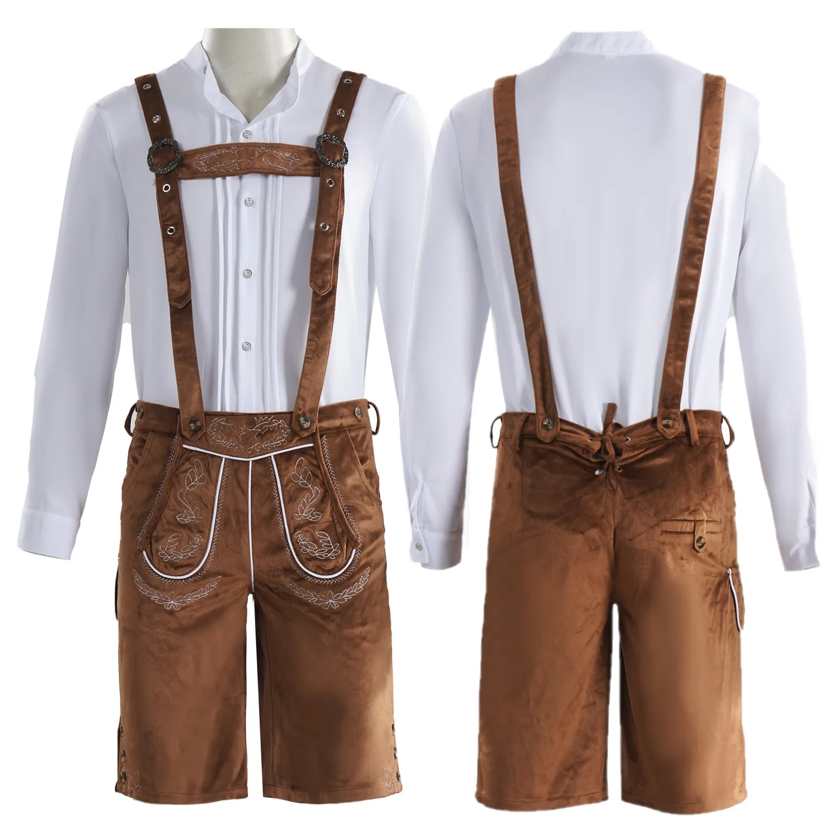 

Oktoberfest Overalls Clothing Germany Munich Oktoberfest Male and Female Couples Suspenders Stage Performance Party Clothing