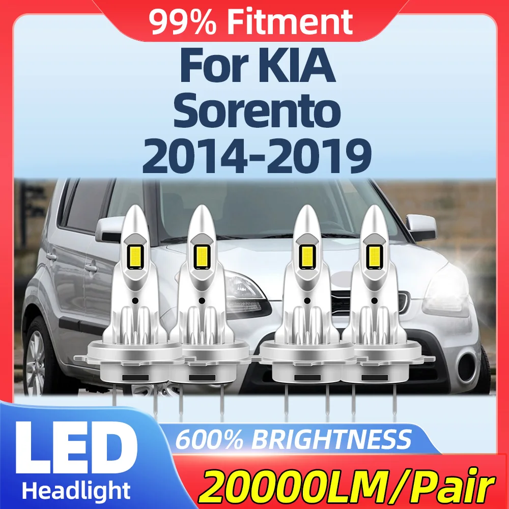 

240W Canbus LED Headlight Bulbs 40000LM Turbo Auto Lights 6000K 12V Front Lamps For KIA Sorento 2014 2015 2016 2017 2018 2019