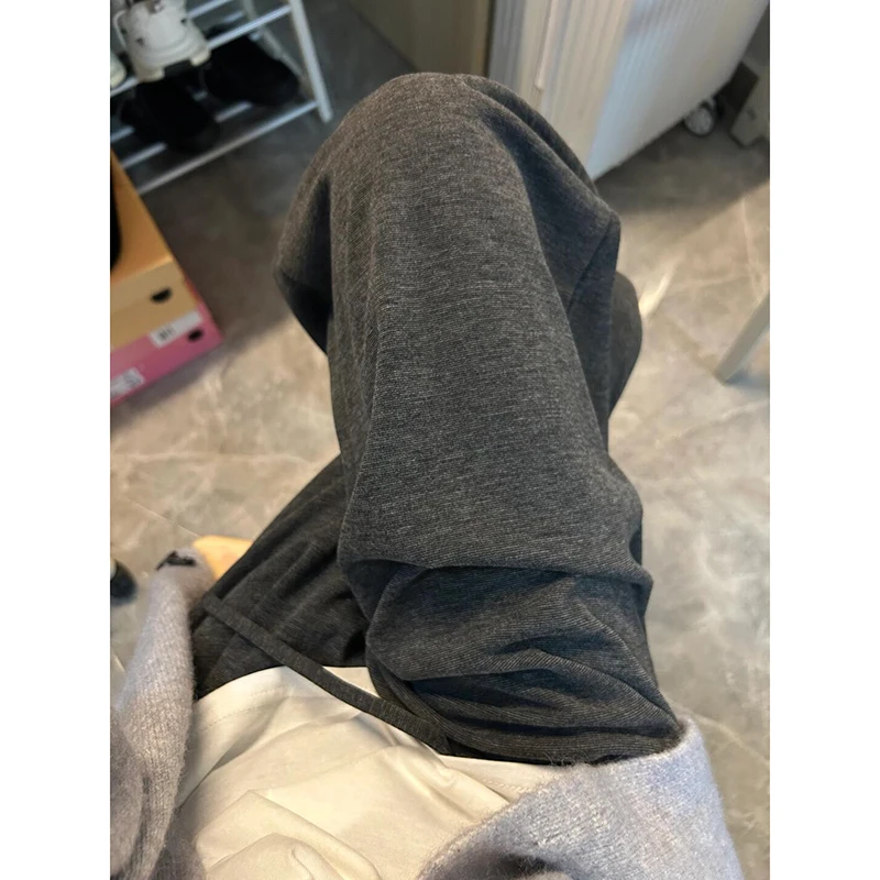 

Men's Deep ey Draped Loose Walking Pants Spring Autumn New Sle Lazy Wind Rice Noodle Pants High Waist Long Leg Casual Tro...