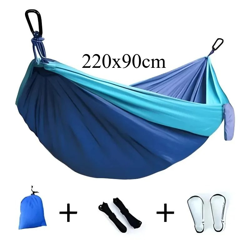  Ultralight Travel Hammock 661.39lbs Capacity Breathable Quick Dry with 2 Carabiners 2 Straps for Indoor Outdoor 