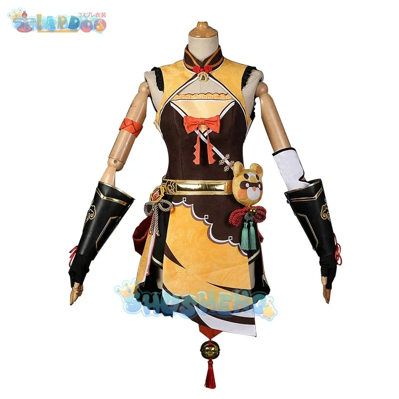 Xiangling Cosplay para Mulher, Genshin Impact, Uniforme do Jogo