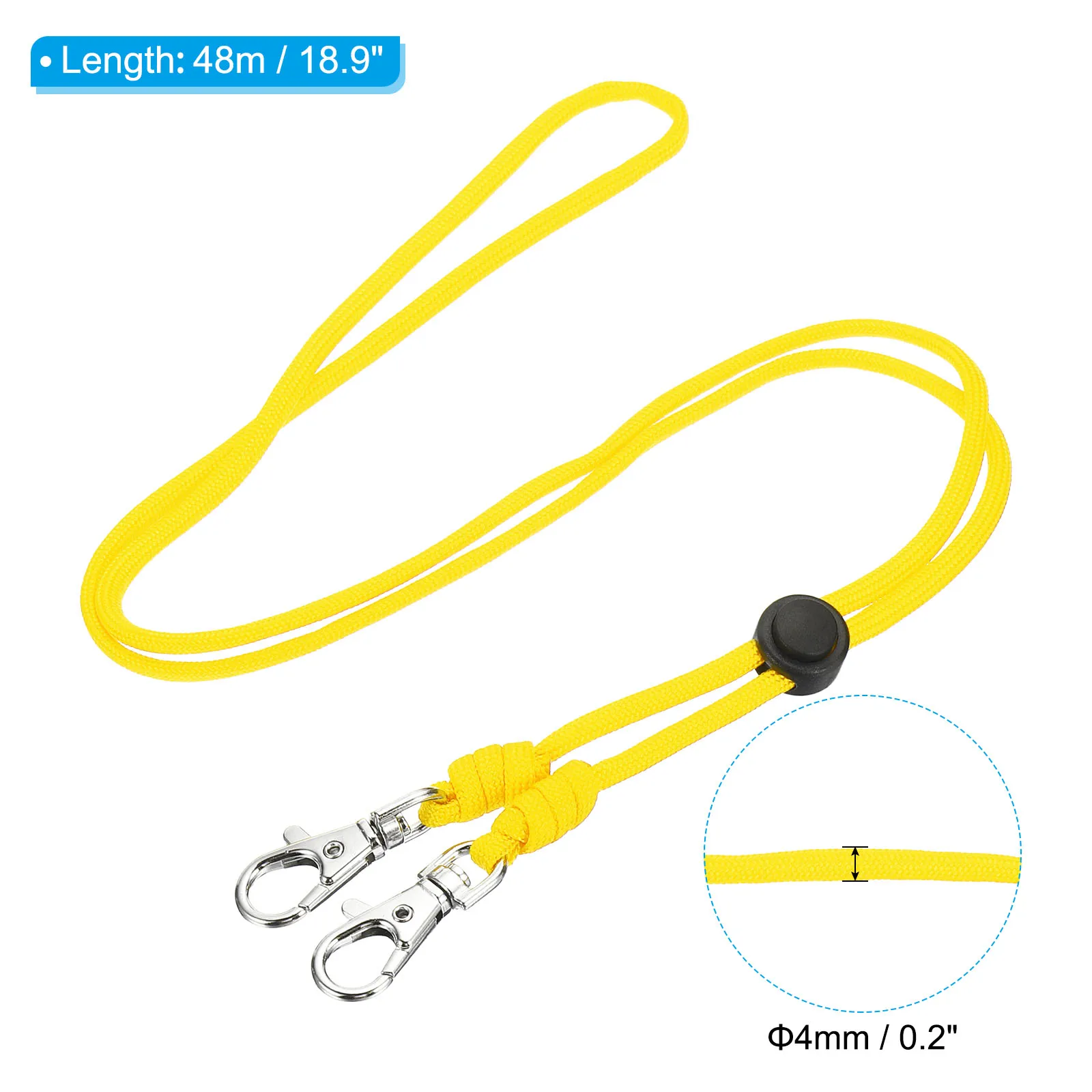 1/3Pcs Neck Lanyard with 2 Swivel Hooks Badge Lanyards Adjustable Long Strap ID Card Holder Keychains for Badge Holders Office