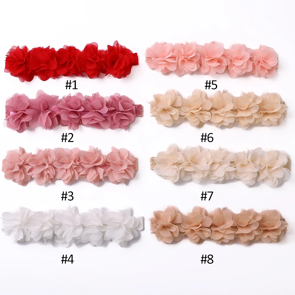 Flower Headband for Baby Girls Cute Flower Hairband Soft Elastic Newborn Kid Headwear Toddler Headband Headwear Baby Accessories