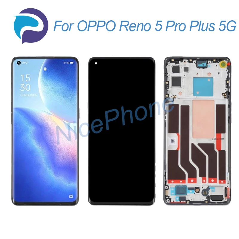 

for OPPO Reno 5 Pro + 5G LCD Screen + Touch Digitizer Display 2400*1080 PDRM00, PDRT00,Reno 5 Pro Plus 5G LCD Screen Display