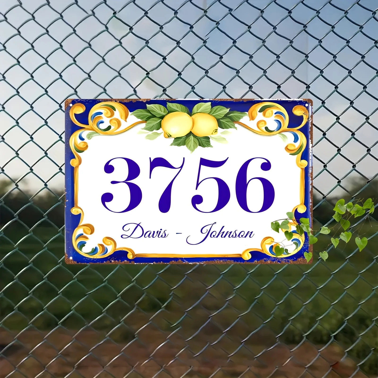 (Custom) Personalized, 1pc, Aluminum Sign, Metal Plaque,  For Office, Decoration, Floral Sign, Home, Door Sign, 11.9Inx7.9In