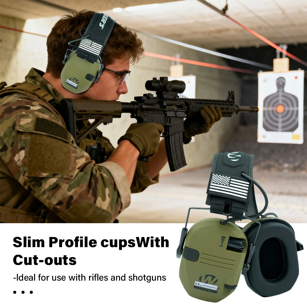 Outdoor hunting/shooting earmuffs actively reduce noise to protect hearing, train tactical headphones to strengthen human voice
