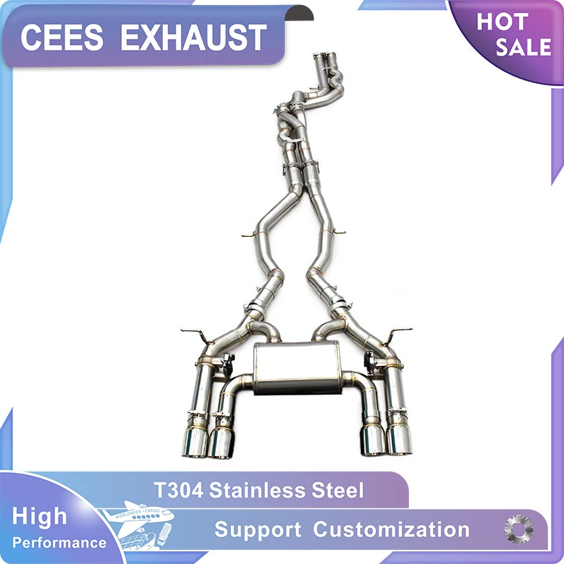 

CEES Catback Exhaust with Z Pipe for BMW M3/M4 F80/F82 3.0T 2014-2019 Racing Stainless Steel Equal Length Mid Pipes Muffler